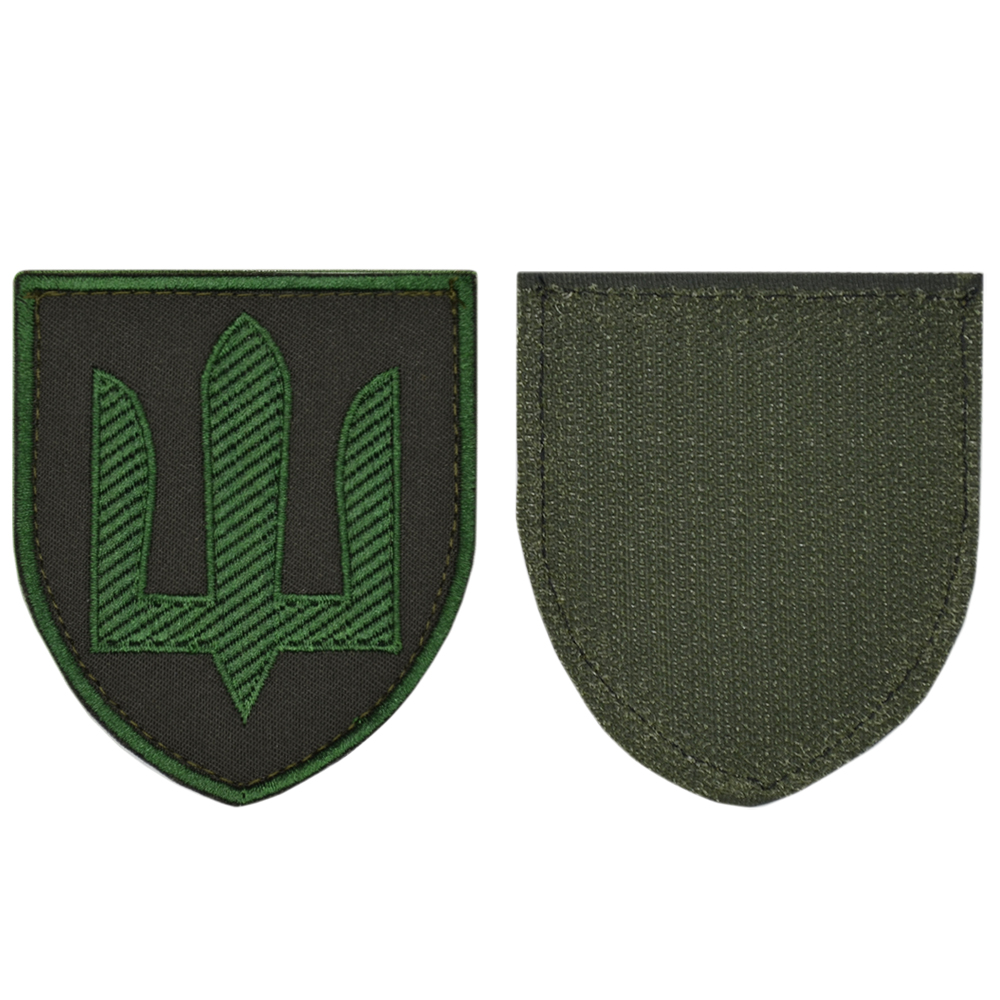 Нашивка на липучці ЗСУ (зелений Тризуб, олива)  RW-21696