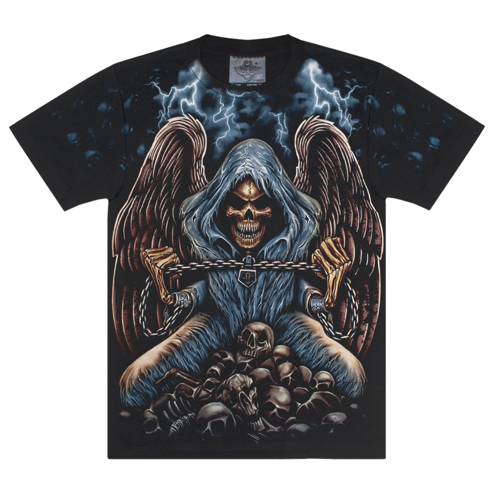 Футболка Смерть із ланцюгом на черепах (Rock Eagle, Total t-shirt)  RW-24434