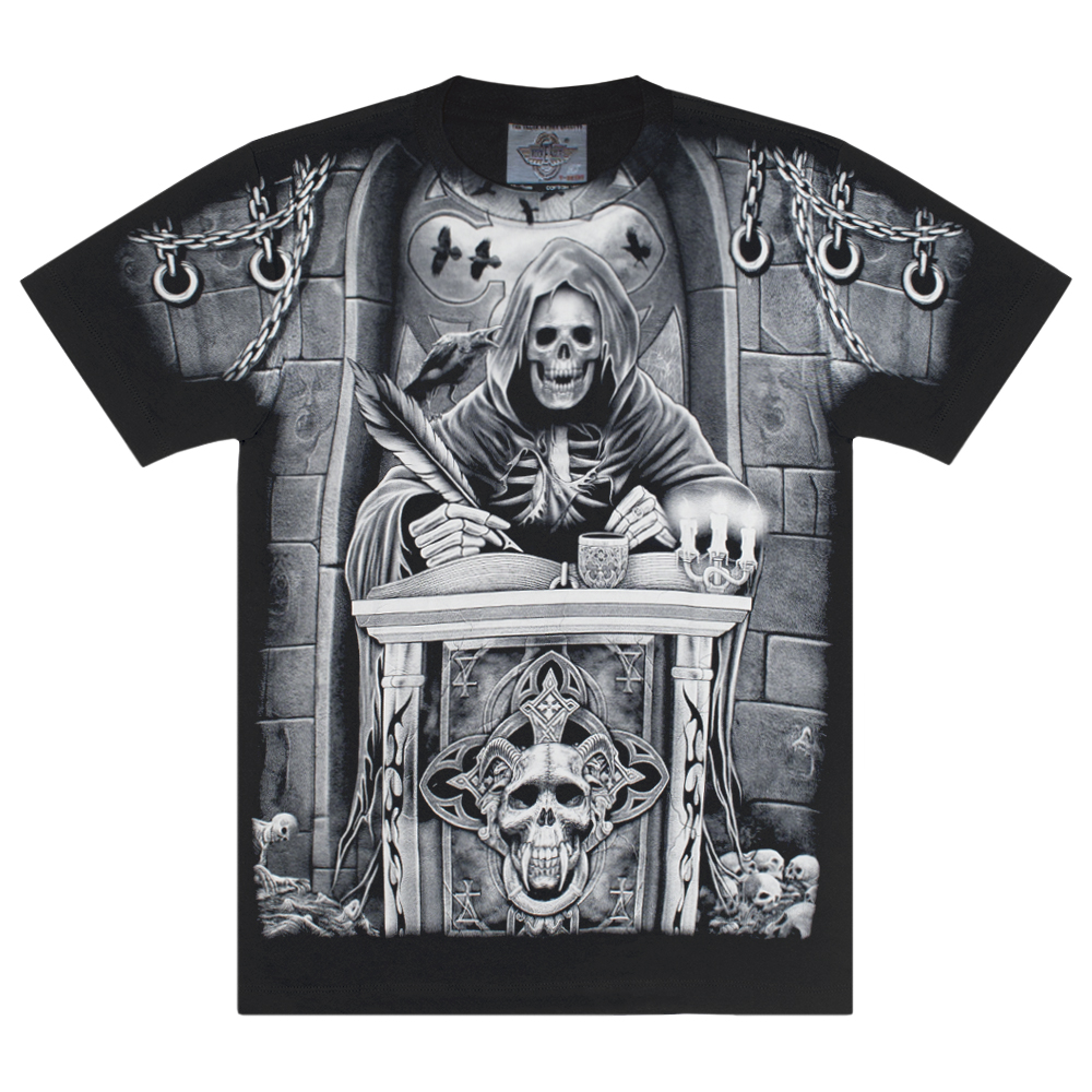 Футболка Скелет літописець (Rock Eagle, Total t-shirt) RW-24436 Футболка Скелет літописець (Rock Eagle, Total t-shirt) RW-24436