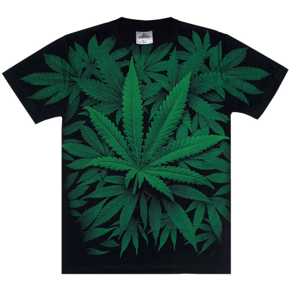 Футболка Cannabis (green leaves)