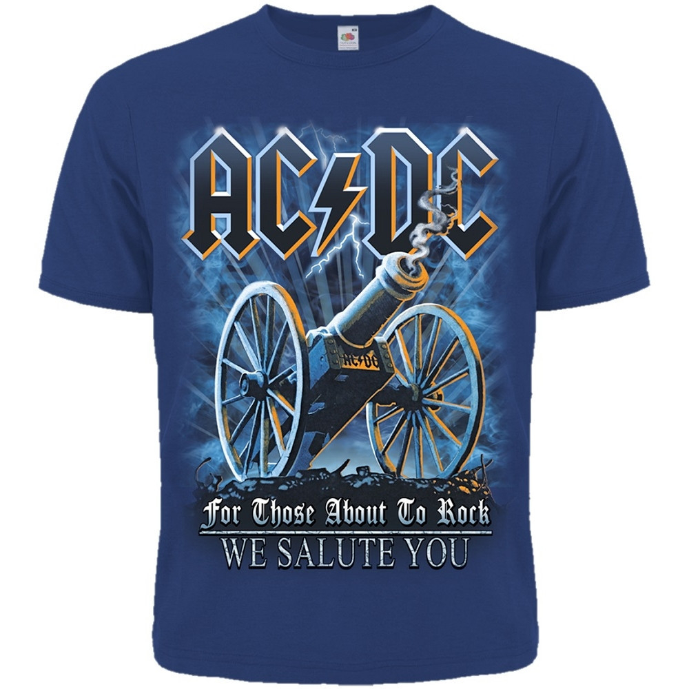 Футболка AC/DC "For Those About To Rock" (синяя футболка)