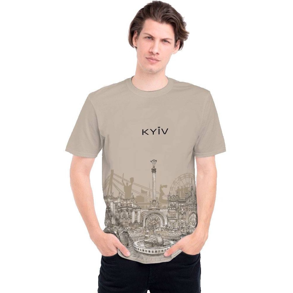 Бежева футболка Urbanist Київ (колесо)  RW-23756