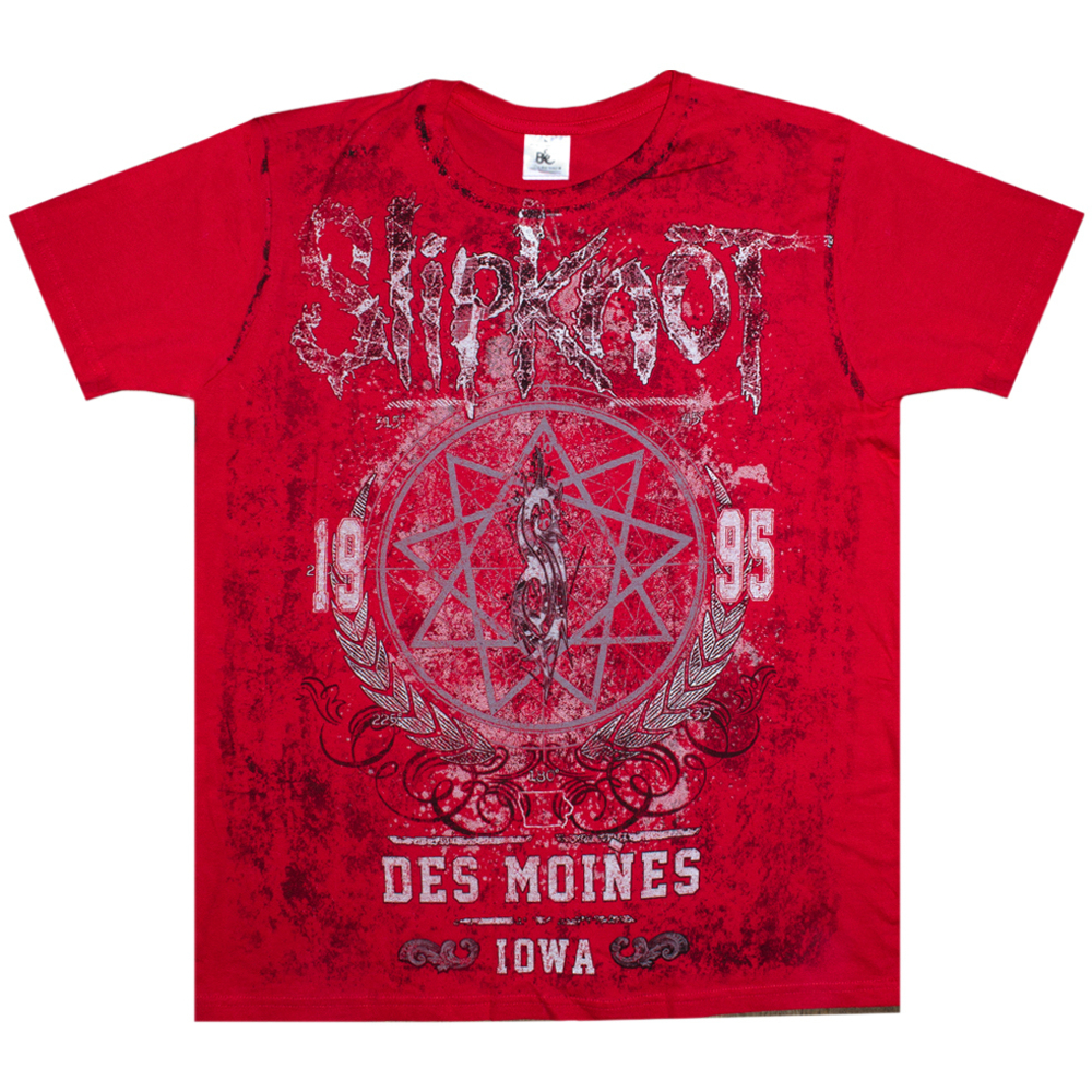 Футболка Full print Slipknot (Des Moines, Iowa, 1995) red t-shirt (EU-P)