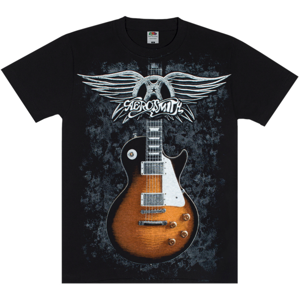 Футболка Full print Aerosmith (guitar) black t-shirt (EU-P)