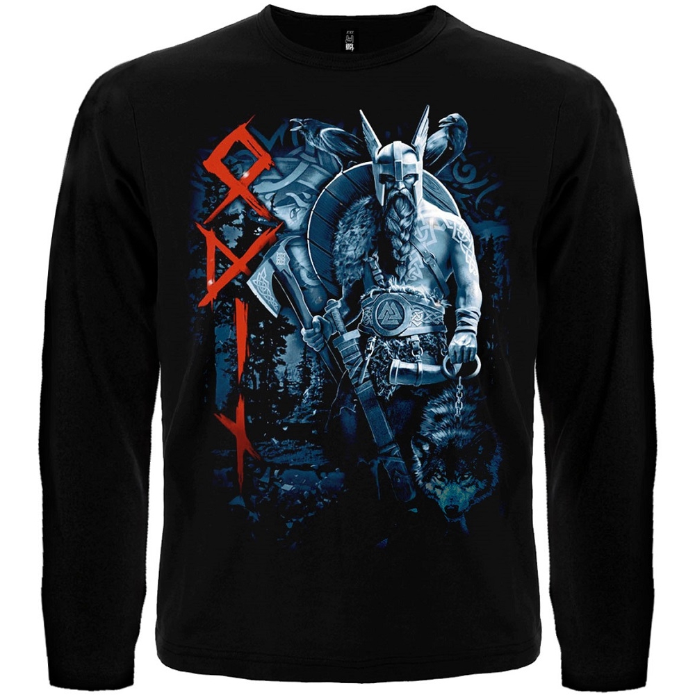 Футболка с длинным рукавом Odin (рунический круг)  RW-18643