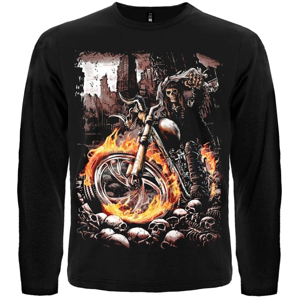 Футболка с длинным рукавом Deathrider (смерть на мотоцикле)