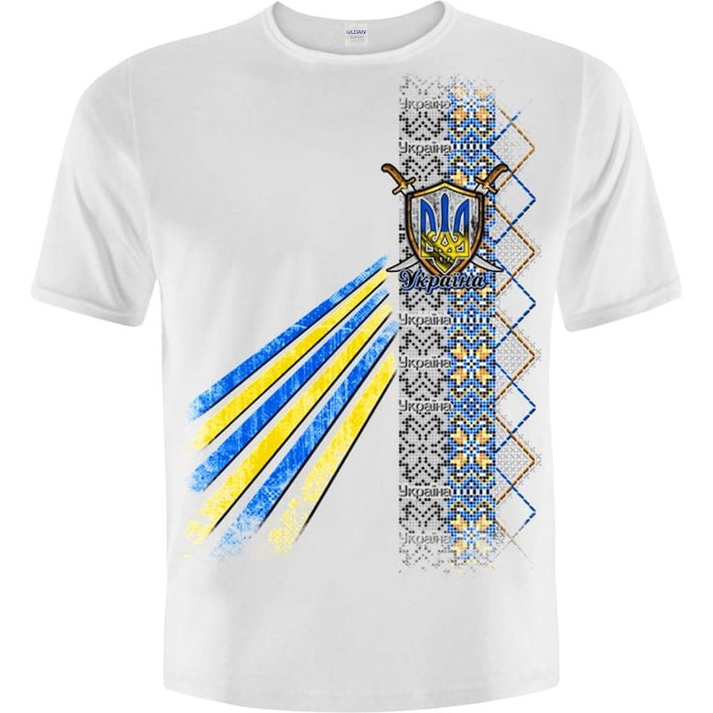 Футболка Тризуб (Візерунок (біла футболка))  RW-498