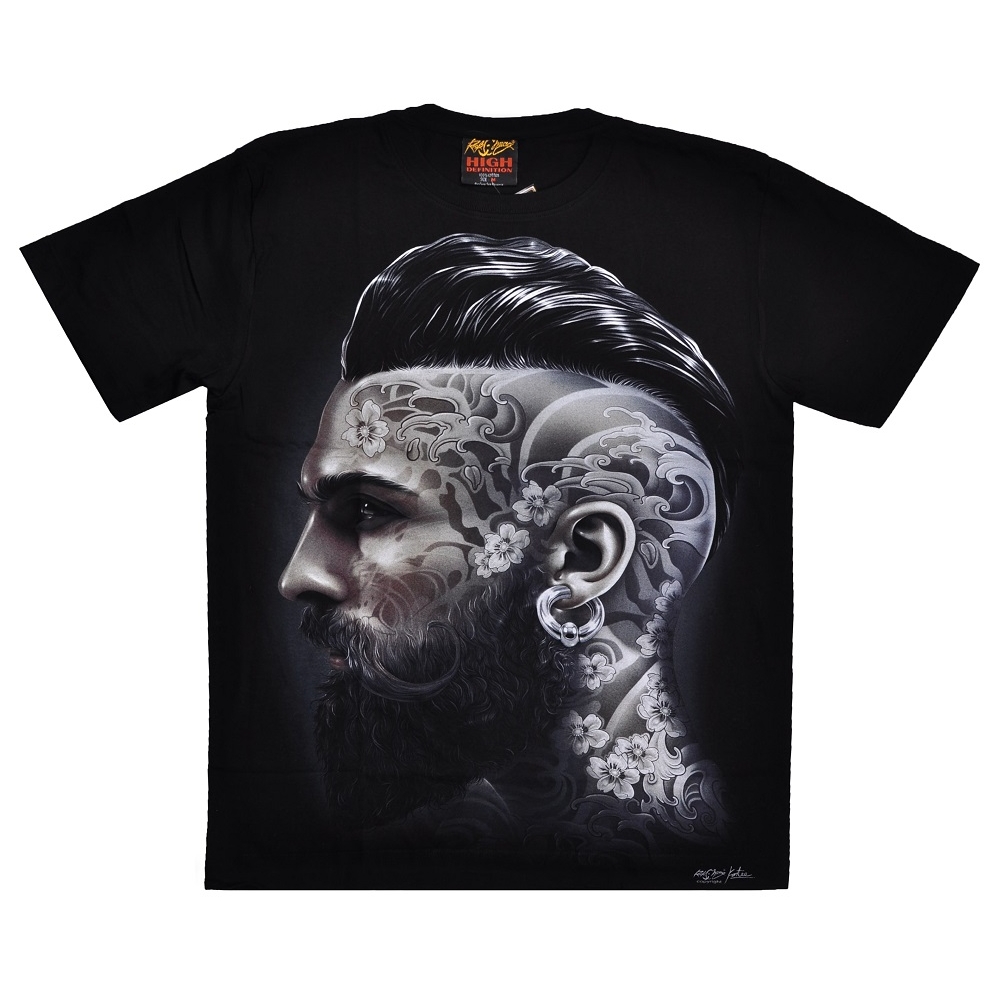 Футболка Man With Tattoos On Face (светится в темноте)