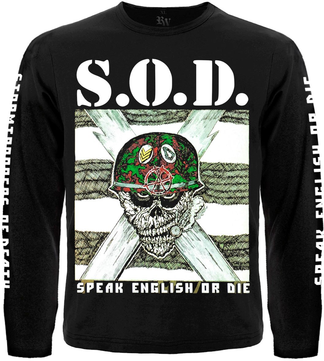 Футболка з довгим рукавом S.O.D. "Speak English or Die"  RW-25920