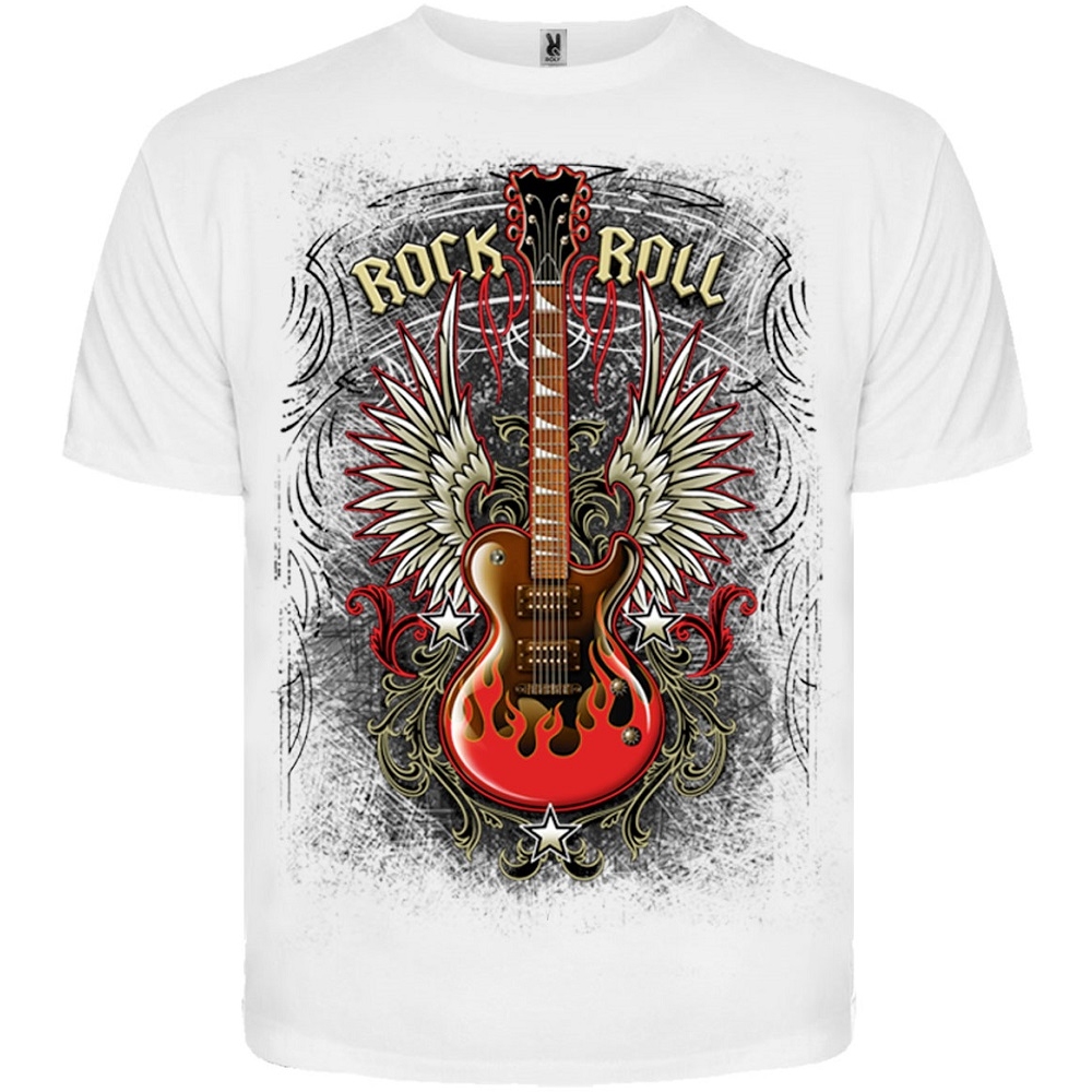 Футболка Rock'n'Roll (гитара) белая