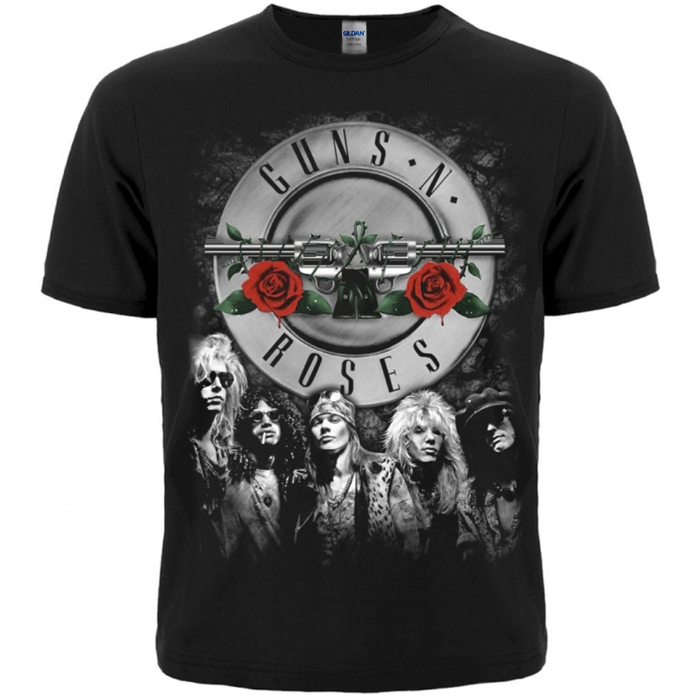 Футболка Guns'n'Roses (лого+фото группы)