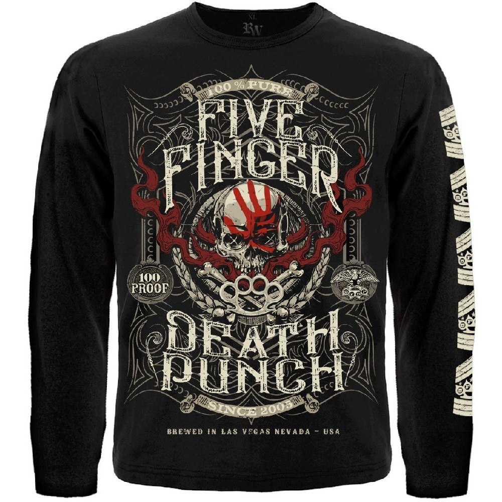 Футболка з довгим рукавом Five Finger Death Punch (100% Pure Brewed in Las Vegas)  RW-26924