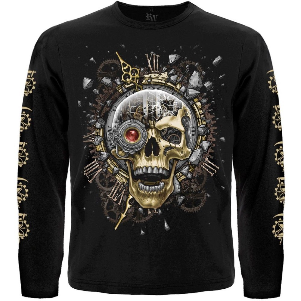Футболка з довгим рукавом Mechanical Eternity (череп стимпанк)  RW-26433