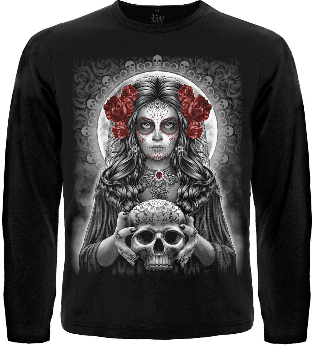 Футболка з довгим рукавом Muerte (skull and roses)