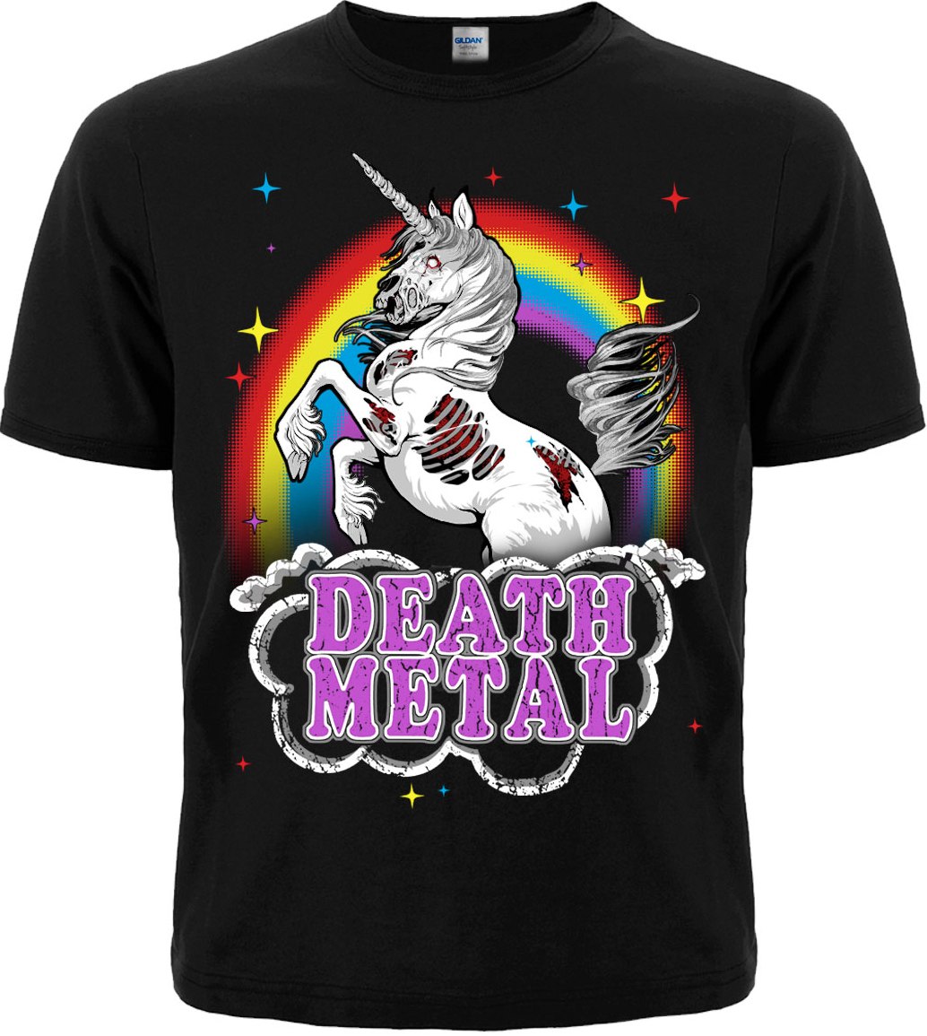 Чорна футболка Death Metal (Unicorn)  RW-22610