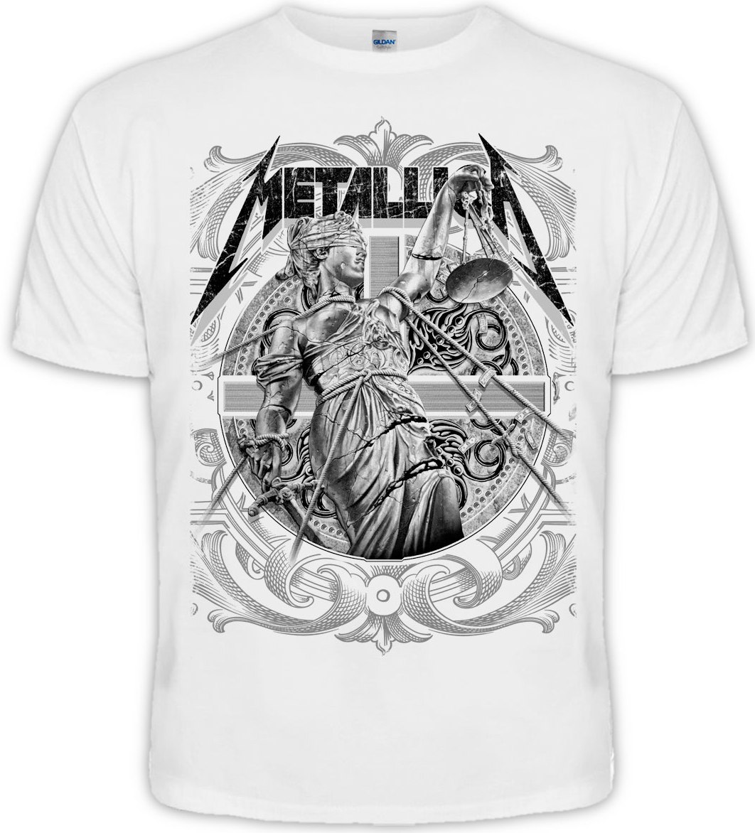 Футболка Metallica "And Justice For All" (белая футболка)