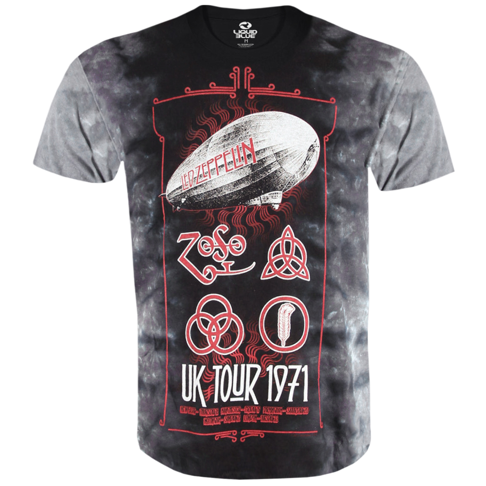 Футболка Liquid Blue Led Zeppelin - UK Tour 1971 (Tie-Dye)