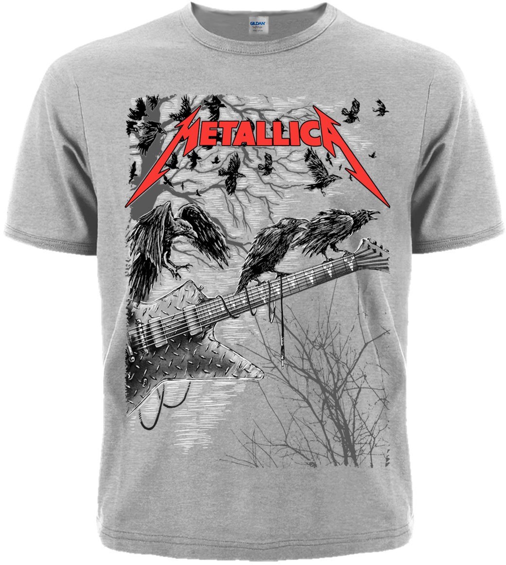 Футболка Metallica (guitar with ravens (меланж))