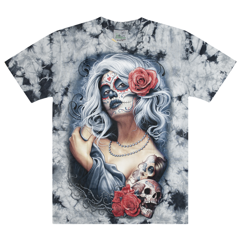 Футболка Muerte With Roses and Skull