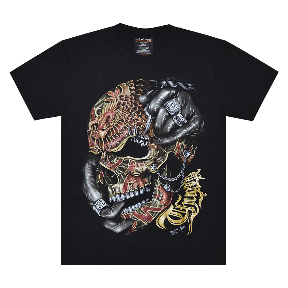 Футболка Skull With Dragon Tattoo (3D, светится в темноте)