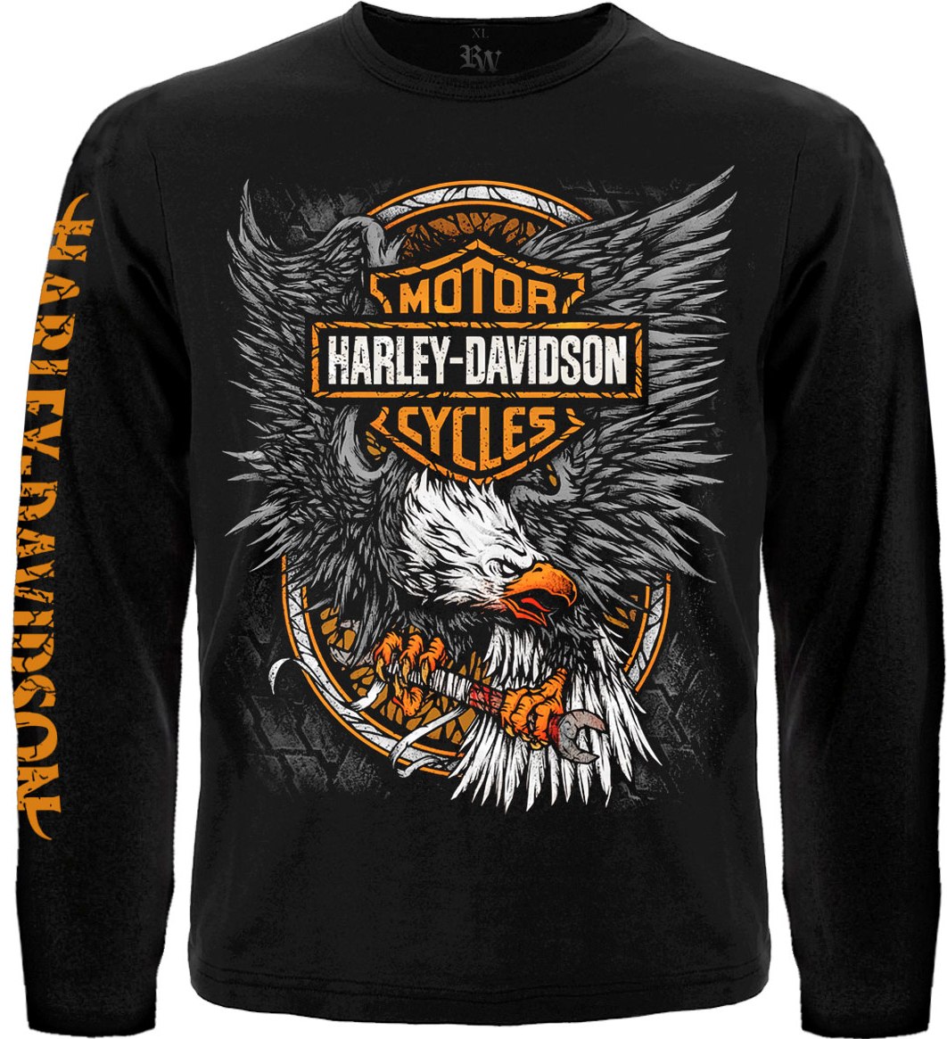 Футболка з довгим рукавом Harley-Davidson (eagle and logo HD)