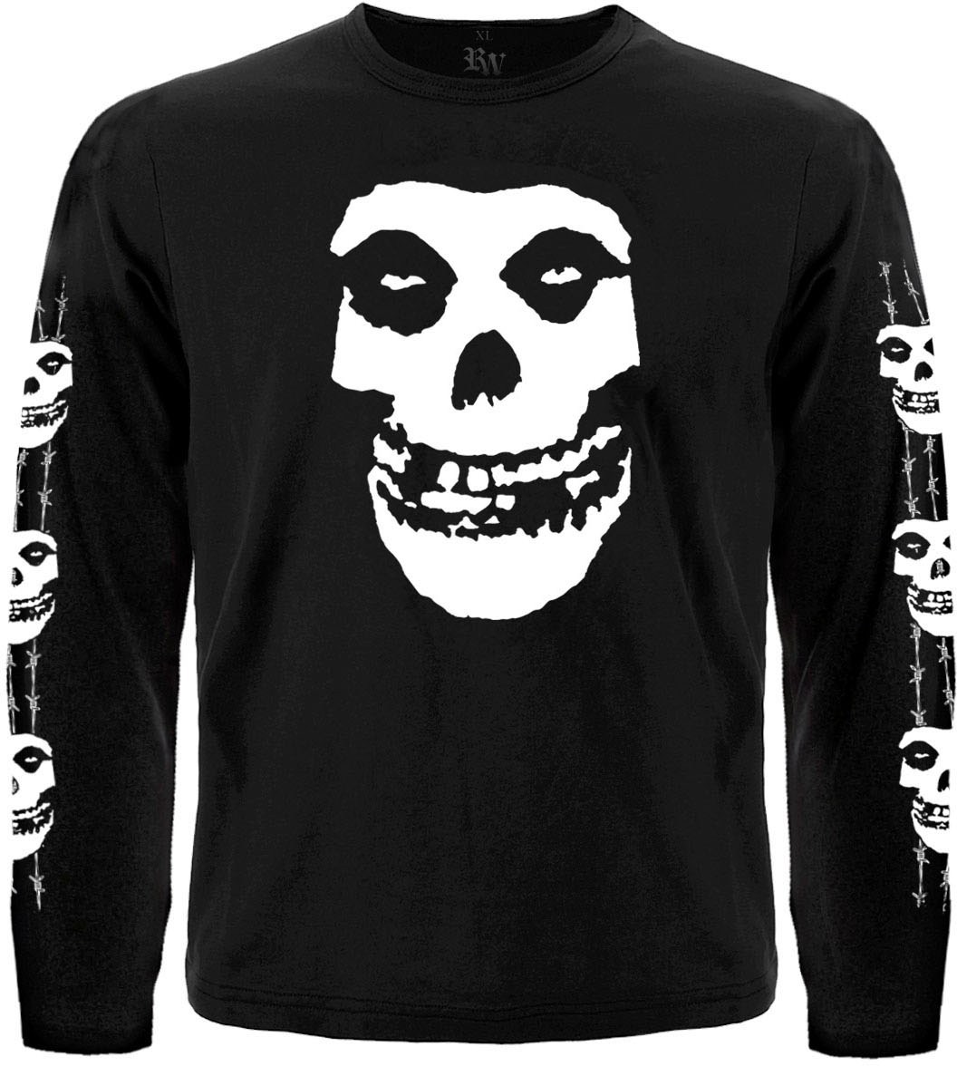 Футболка з довгим рукавом Misfits (skull logo) (з друком на рукавах)  RW-22871