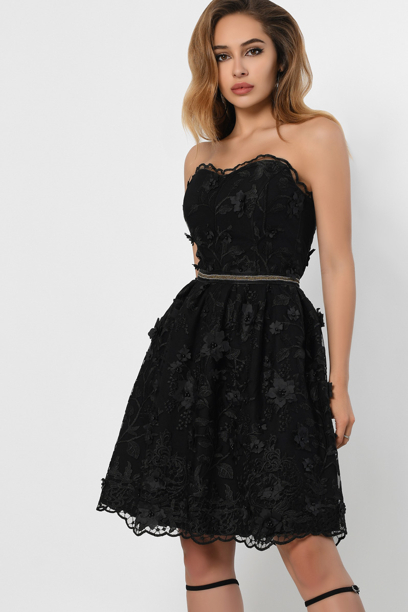 Платье KP-10306-8, (Черный)