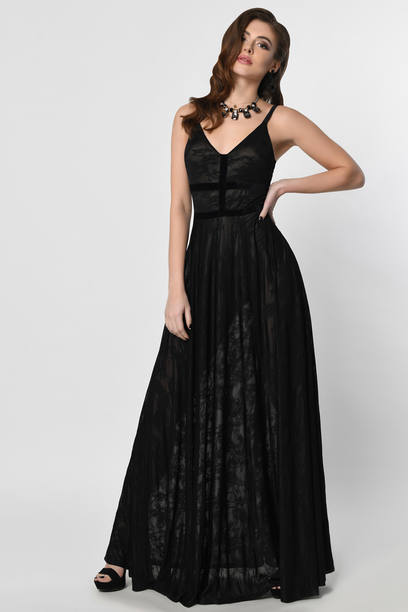 Платье KP-10305-8, (Черный)