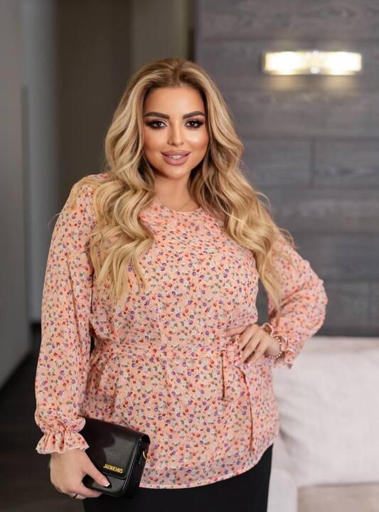 Блуза женская весенняя шифон на подкладке