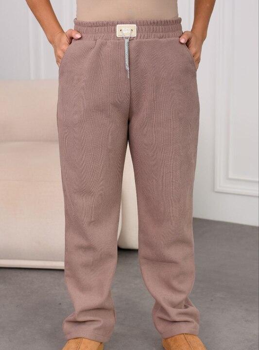 Брюки женские вельвет прямые утеплённые с карманами повседневные осенние зимние