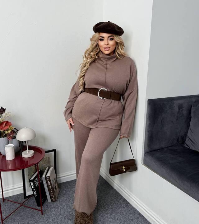 Костюм женский ангора двойка утеплённый оверсайз повседневный осенний зимний