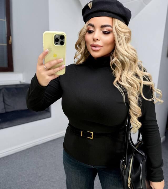 Лонгслив женский из теплой эластичной ткани пума осенний зимний