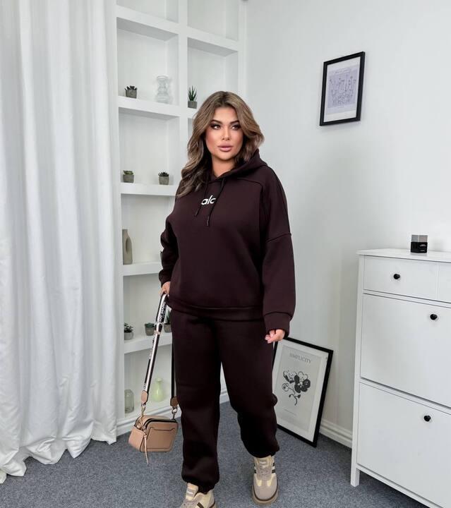 Спортивный костюм женский из тринитки пенье на флисе осенний