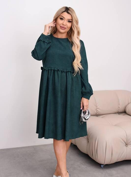 Платье женское вельветовое свободного кроя осеннее зимнее