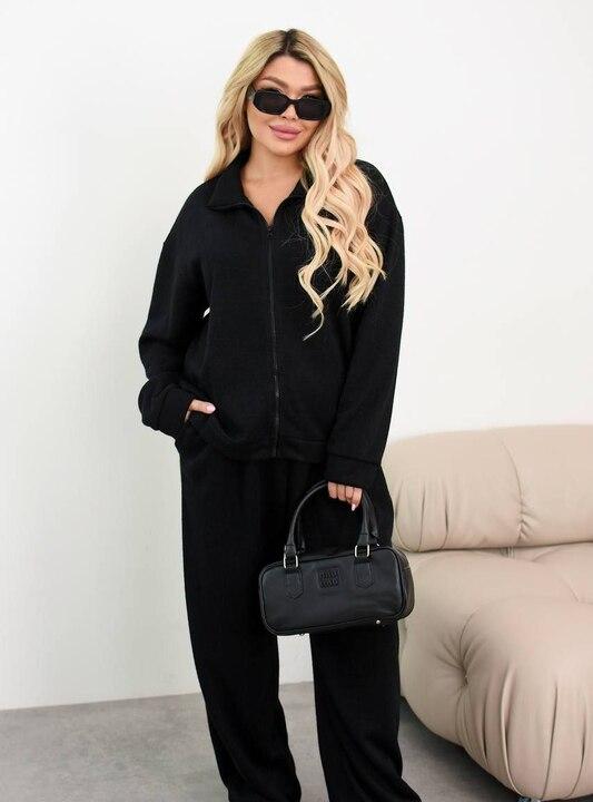 Костюм женский трикотажный прогулочный итальянская вязка осенний зимний