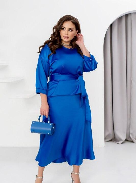 Костюм женский шелковый скарлет