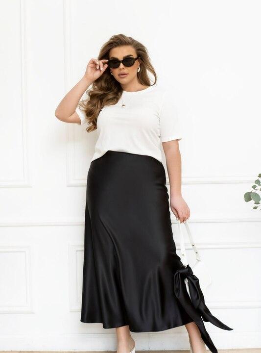 Юбка женская атласная