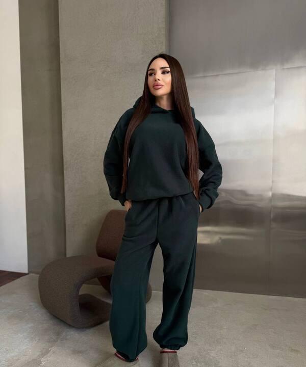 Спортивный костюм женский утеплённый из флиса полар осенний зимний