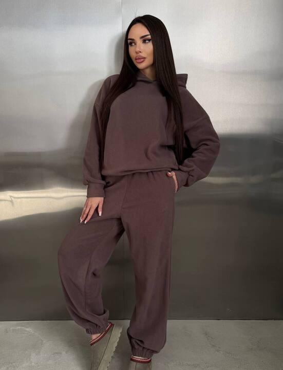 Спортивный костюм женский утеплённый из флиса полар осенний зимний