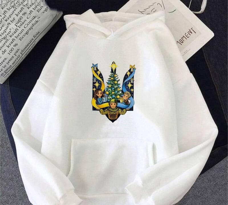 Худи женское утепленное из трехнитки на флисе оверсайз с термонаклейкой осеннее зимнее