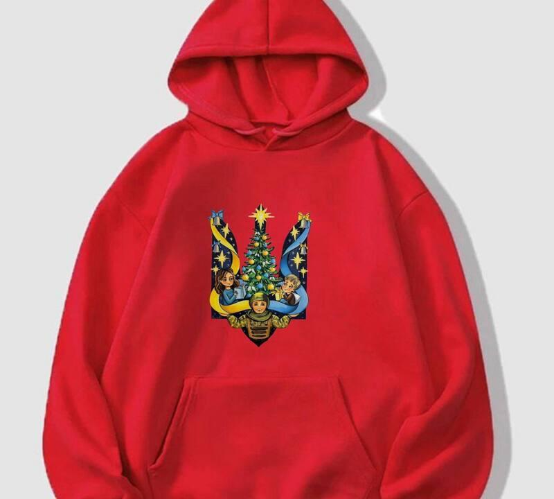 Худи женское утепленное из трехнитки на флисе оверсайз с термонаклейкой осеннее зимнее