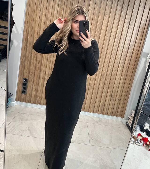 Платье женское макси из евро ангоры рубчик осенний зимний