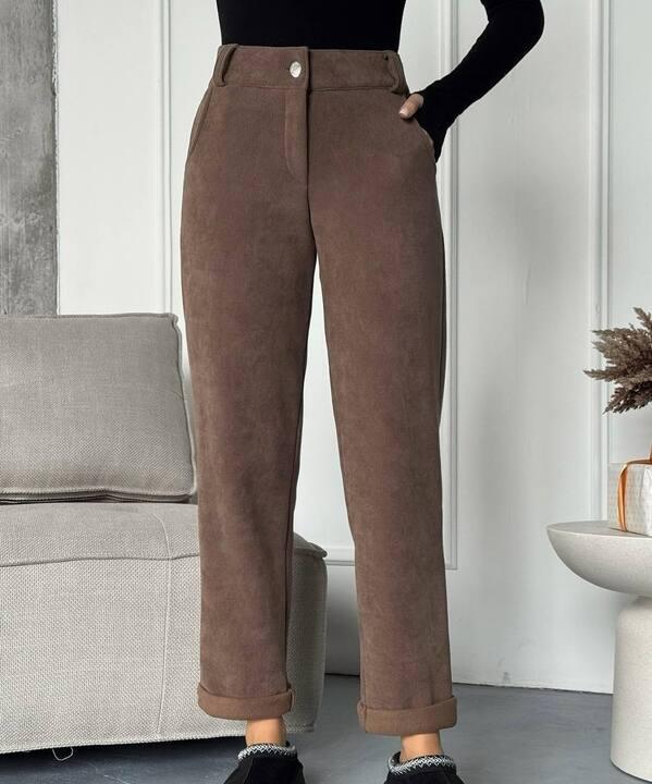 Брюки женские вельветовые утепленные осенний зимний