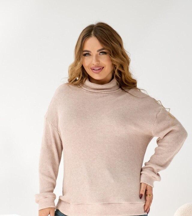 Свитер женский вязаный с горлом осенний зимний