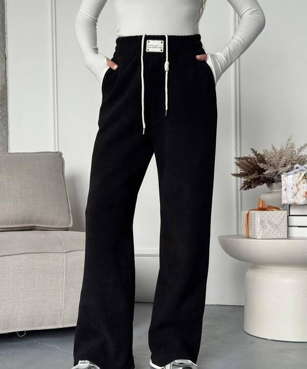 Брюки женские из вельвета на флисе повседневные утеплённые осенний зимний