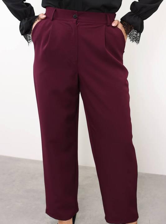 Брюки женские классические прямые из костюмного крепа с высокой посадкой повседневные