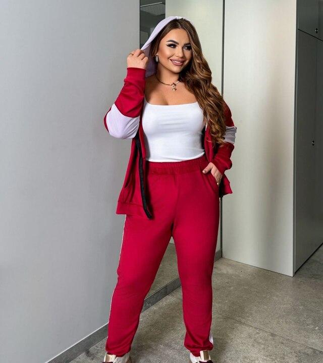 Спортивный костюм женский велюровый с худи на молнии с капюшоном с лампасами демисезонный