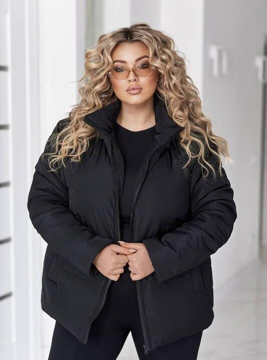 Куртка женская из плащевки Канада утепленная на силиконе 100 стеганая на молнии с воротником стойка с карманами повседневная весенняя