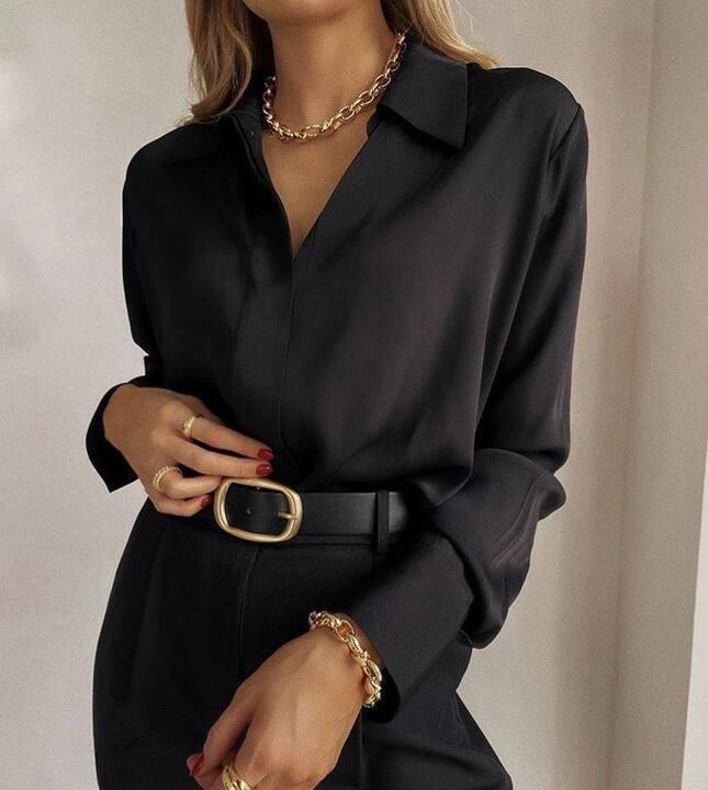 Рубашка женская из шелка армани оверсайз удлиненная весенняя