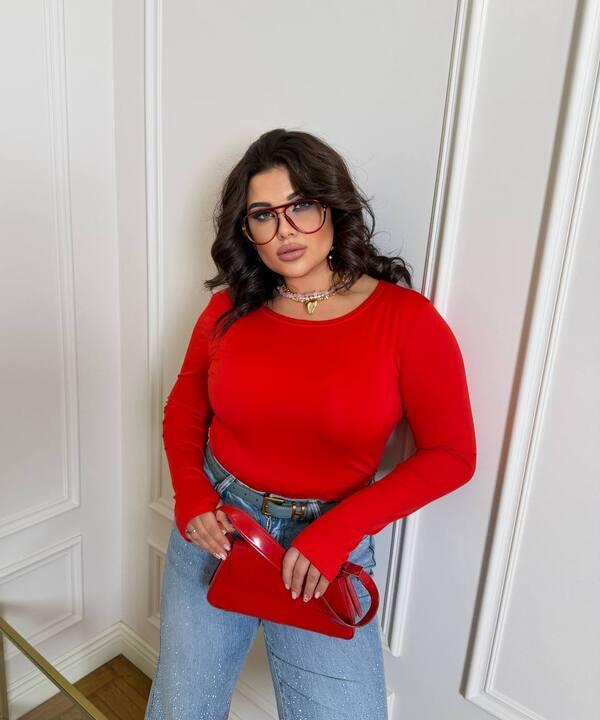 Лонгслив женский из дайвинга однотонный с длинным рукавом классический весенний большого размера